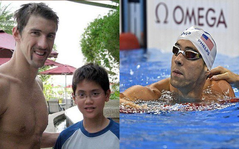 8年前這個小男孩和偶像「飛魚」合照留戀，如今他們在奧運泳池重逢，昔日粉絲竟打敗偶像！ 
