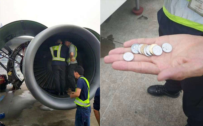 強國老婦為了祈福「竟然把硬幣扔進飛機引擎」，接著造成的後果讓旅客都怒炸了！：你以為這是許願池？