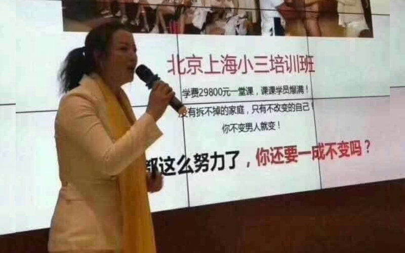 「沒有拆不散的家庭，只有不努力的小三」！中國驚見「小三培訓班」一堂要價13萬！