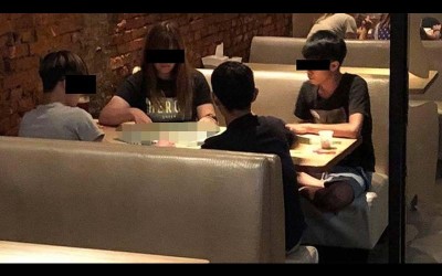 台灣人就是狂  餐廳裡四人坐一桌，不在乎整間店裡客人的目光  有夠傻眼