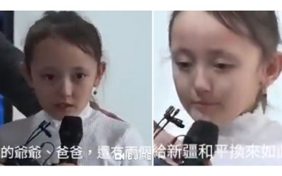 新疆小女孩勇敢受訪，心急淚崩訴「中國抓我全家關集中營」...網不捨：看了心好酸