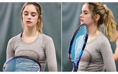 網球美少女「五官神撞臉妙麗」，私下美照「不科學逆天長腿」讓人受不了：天生優質