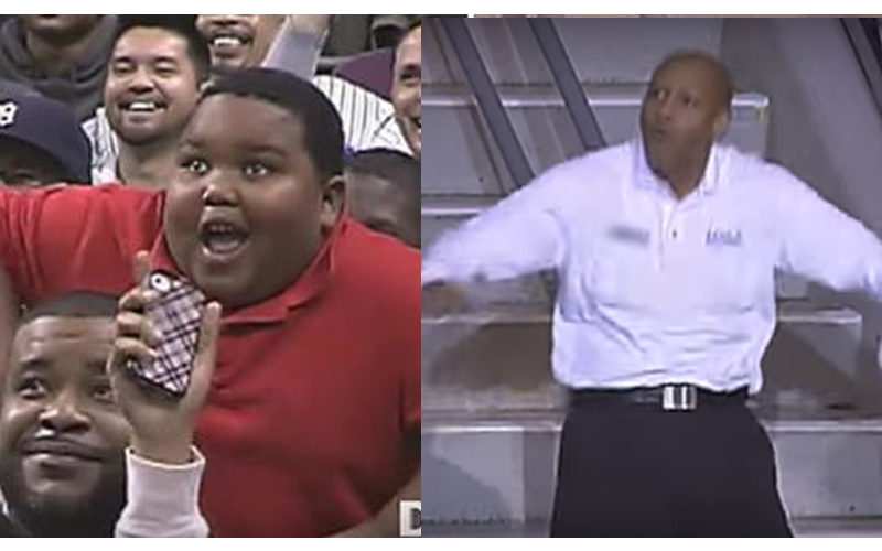 NBA鏡頭CUE到紅衣小胖弟「High跳騷包舞」，與工作人員隔空互尬，全場熱血沸騰！